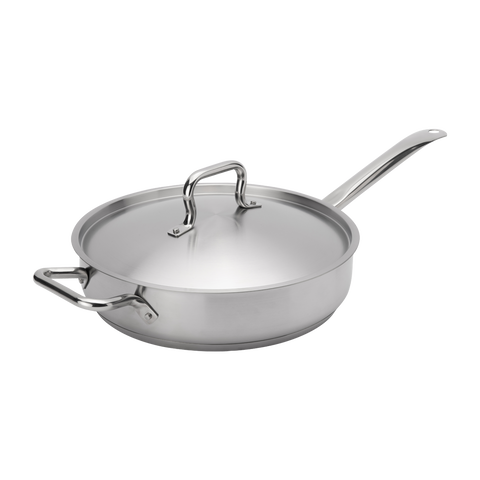 Browne Foodservice Elements Saute Pan 5qt/4.75l With Cover Stainless Steel (5734185)