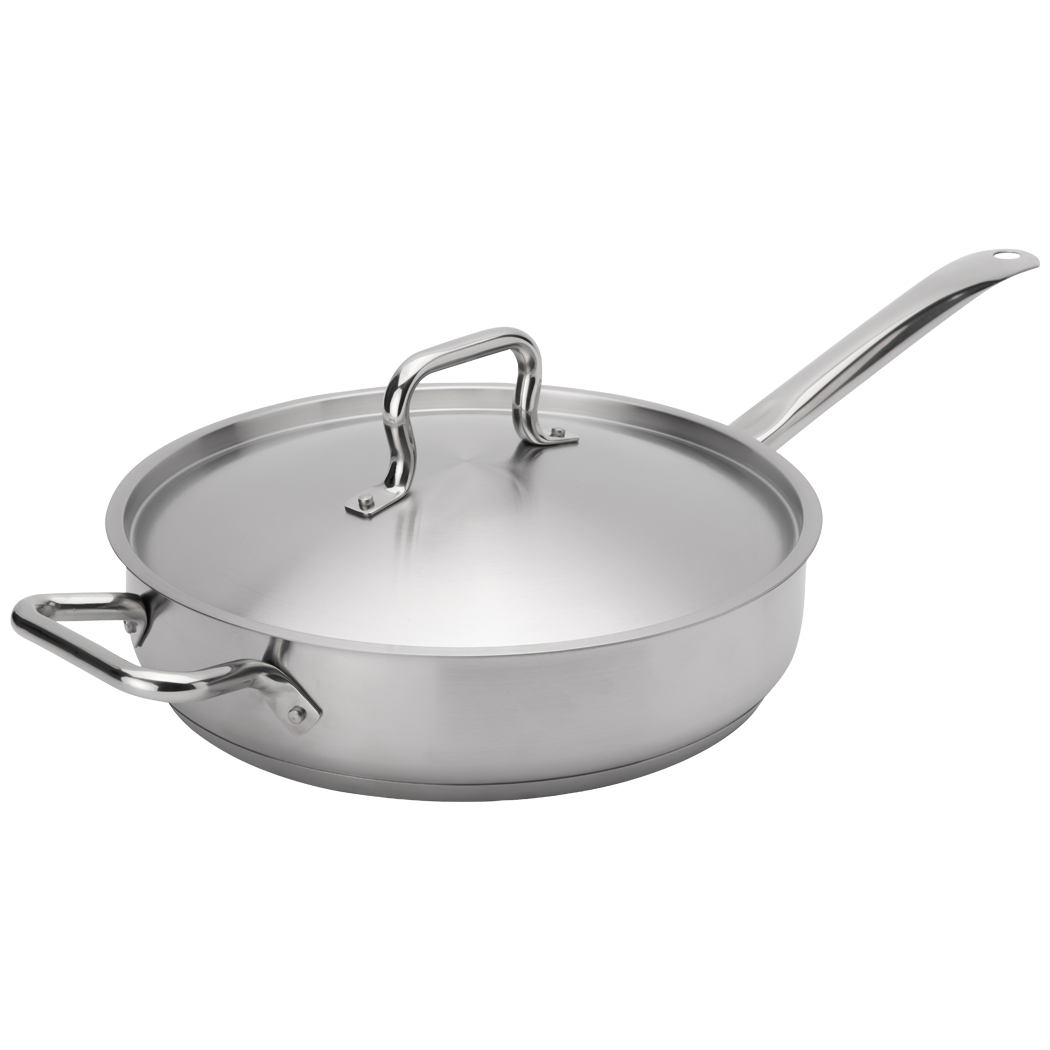 Browne Foodservice Elements Saute Pan 7qt/6.75L With Cover Stainless Steel  (5734187)