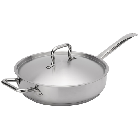 Browne Foodservice Elements Saute Pan 7qt/6.75L With Cover Stainless Steel  (5734187)
