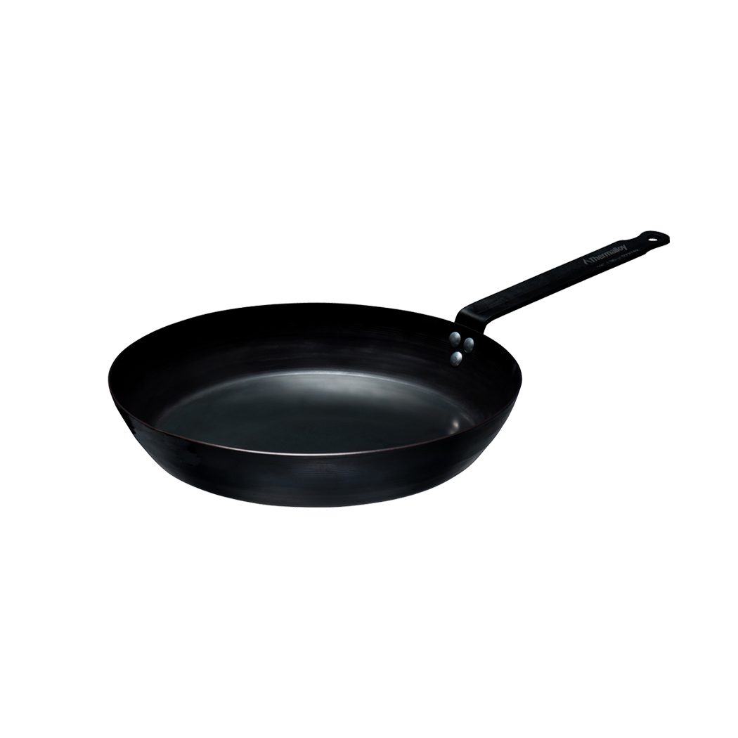 Browne Foodservice THERMALLOY Fry Pan 6.3"/16cm Black Carbon Steel 573736