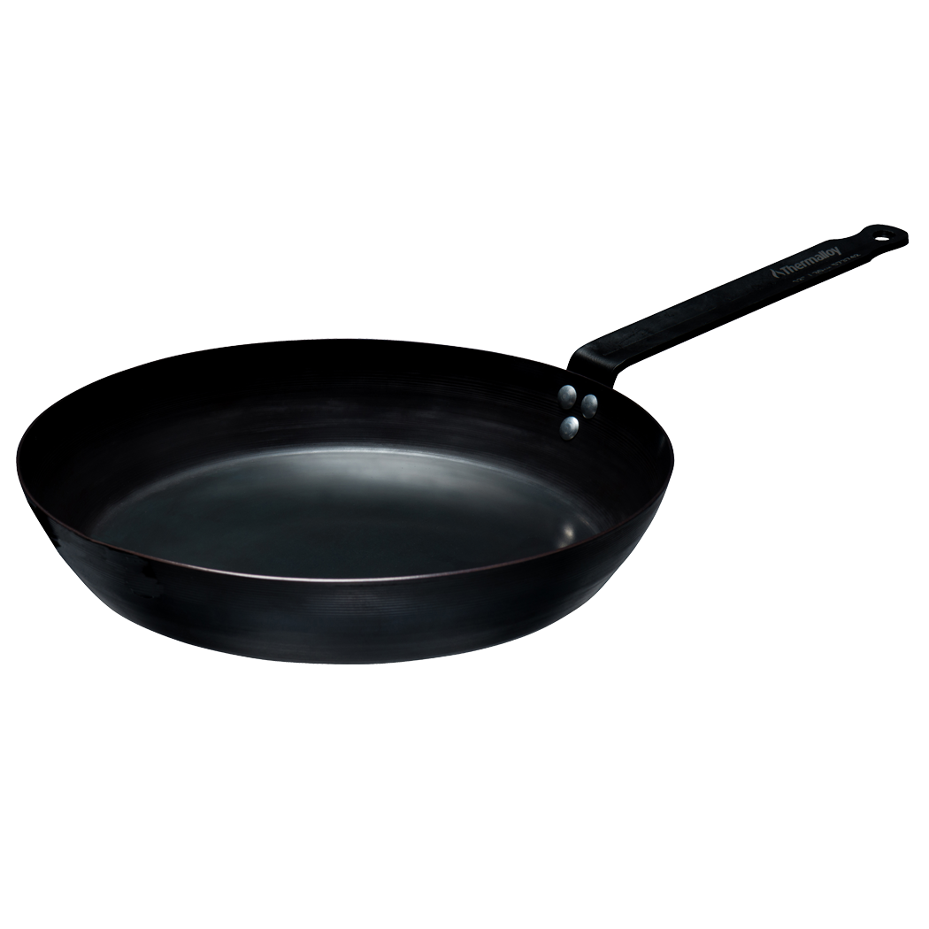 Browne Foodservice THERMALLOY Fry Pan 10.2"/26cm Black Carbon Steel 573740