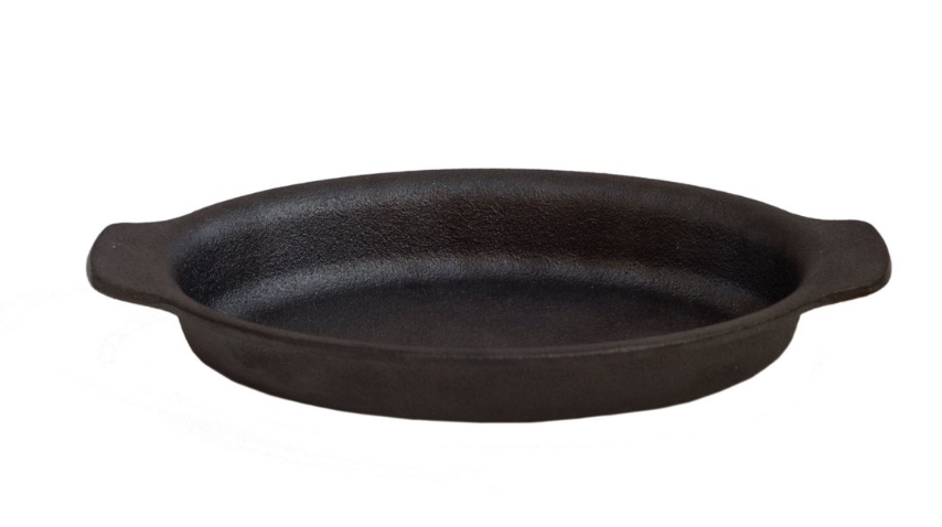 Browne Foodservice THERMALLOY Cast Iron Oval Au Gratin 5" x 12.7 cm Preseasonned 573755