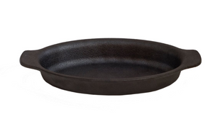 Browne Foodservice THERMALLOY Cast Iron Oval Au Gratin 5" x 12.7 cm Preseasonned 573755