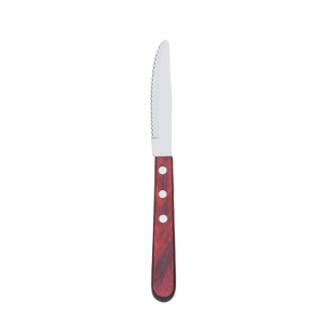 Browne Foodservice Steak Knife 9" SS w/Pakkawood Handle & Rounded Blade 574338 (Pack of 12)