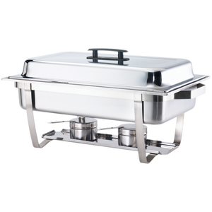 Browne Foodservice Economy Rectangular Chafer, 9qt/8.5l, 23.6x13.8x12.6"/60x35x32cm,Stainless Steel(575126)