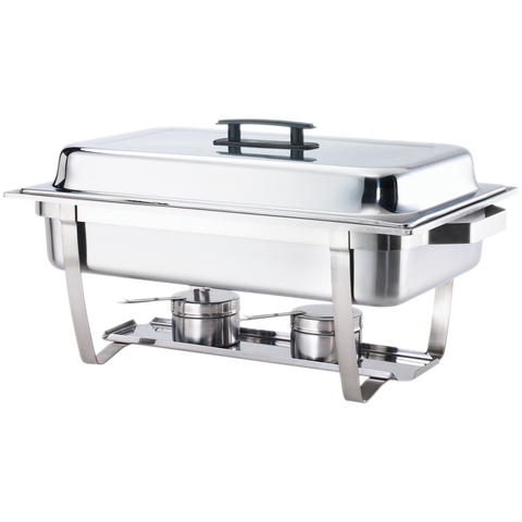 Browne Foodservice Economy Rectangular Chafer, 9qt/8.5l, 23.6x13.8x12.6"/60x35x32cm,Stainless Steel(575126)