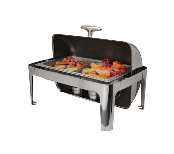 Browne Foodservice Cadence Full Size Rectangular Chafer With Roll Top Cover(575137)