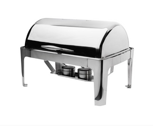 Browne Foodservice Cadence Full Size Rectangular Chafer With Roll Top Cover(575137)