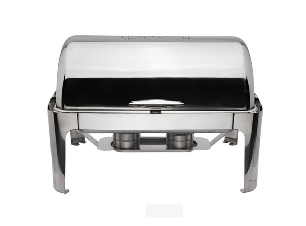 Browne Foodservice Cadence Full Size Rectangular Chafer With Roll Top Cover(575137)