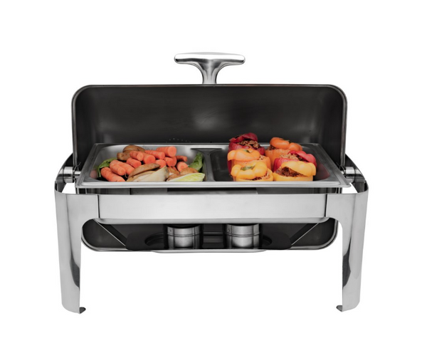 Browne Foodservice Cadence Full Size Rectangular Chafer With Roll Top Cover(575137)