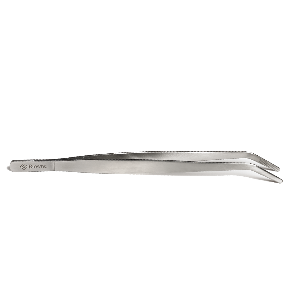 Browne Foodservice Precision Tong Curved SS 8"/20.32cm 57515 (Pack of 3)