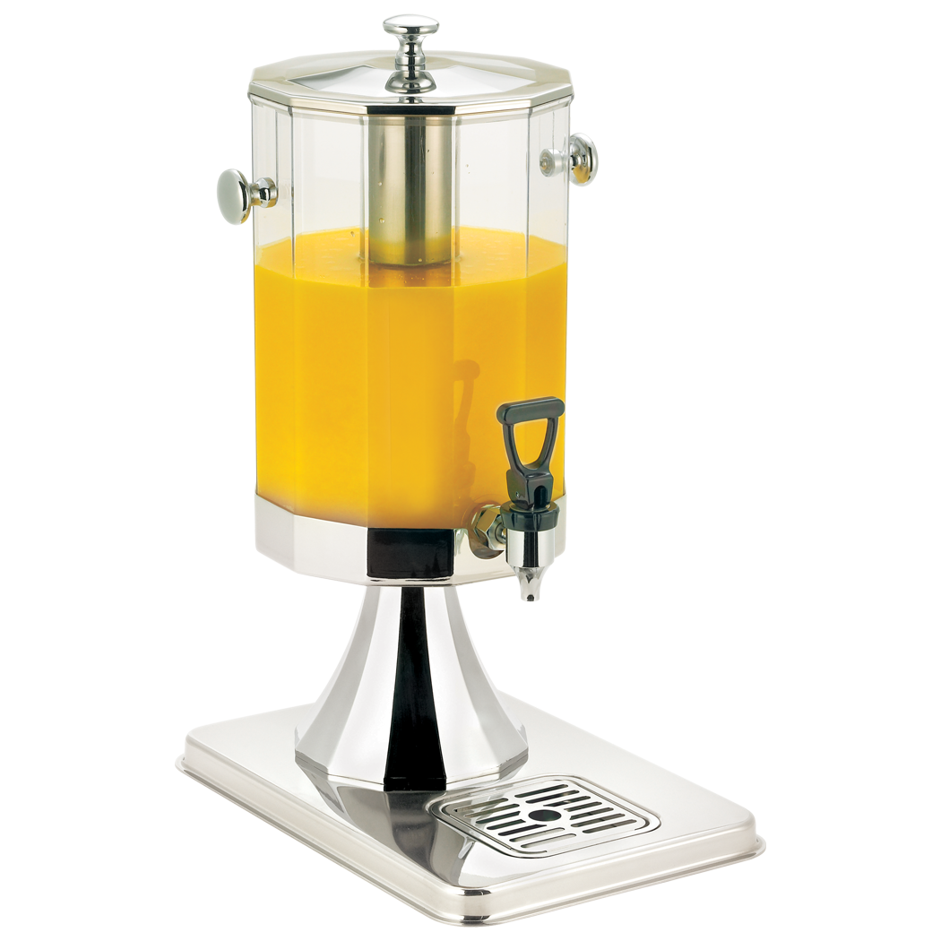 Browne Foodservice Polygonal Juice Dispenser 7qt/6.6L 45 - 5oz  Servings (45 - 150ml) (575160)