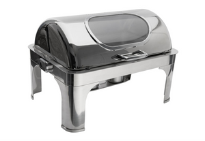 Browne Foodservice Nautilus Full Size Rectangular Chafer With Roll Top Cover (575166)