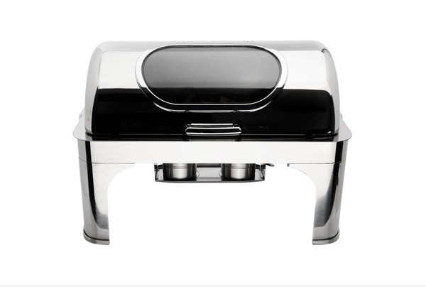 Browne Foodservice NAUTILUS Full Size Rectangular Chafer w/Roll Top Cover 575166