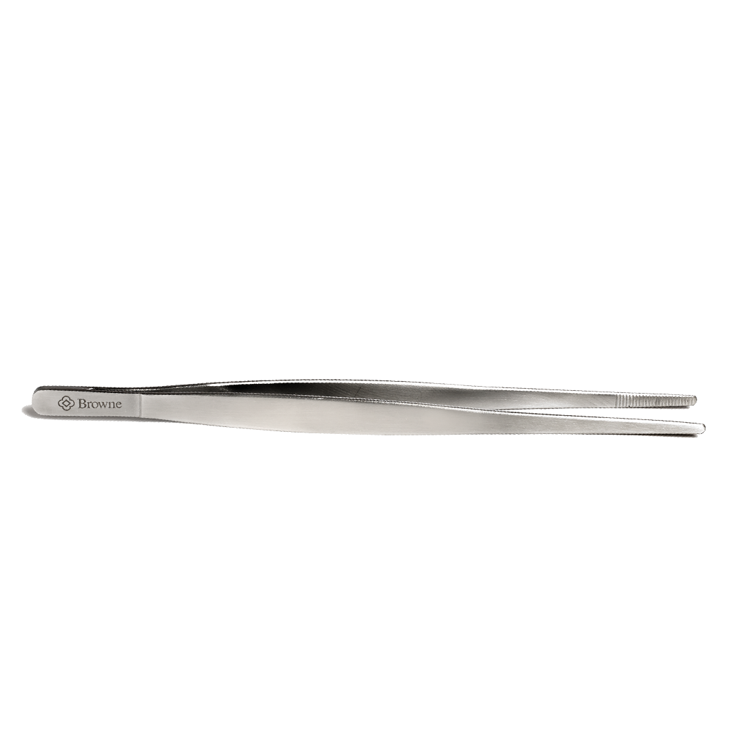 Browne Foodservice Precision Tong, Straight SS 8"/20.32cm 57516 (Pack of 3)