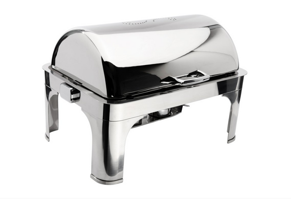 Browne Foodservice HARMONY Full Size Rectangular Chafer w/Roll Top Cover 575175