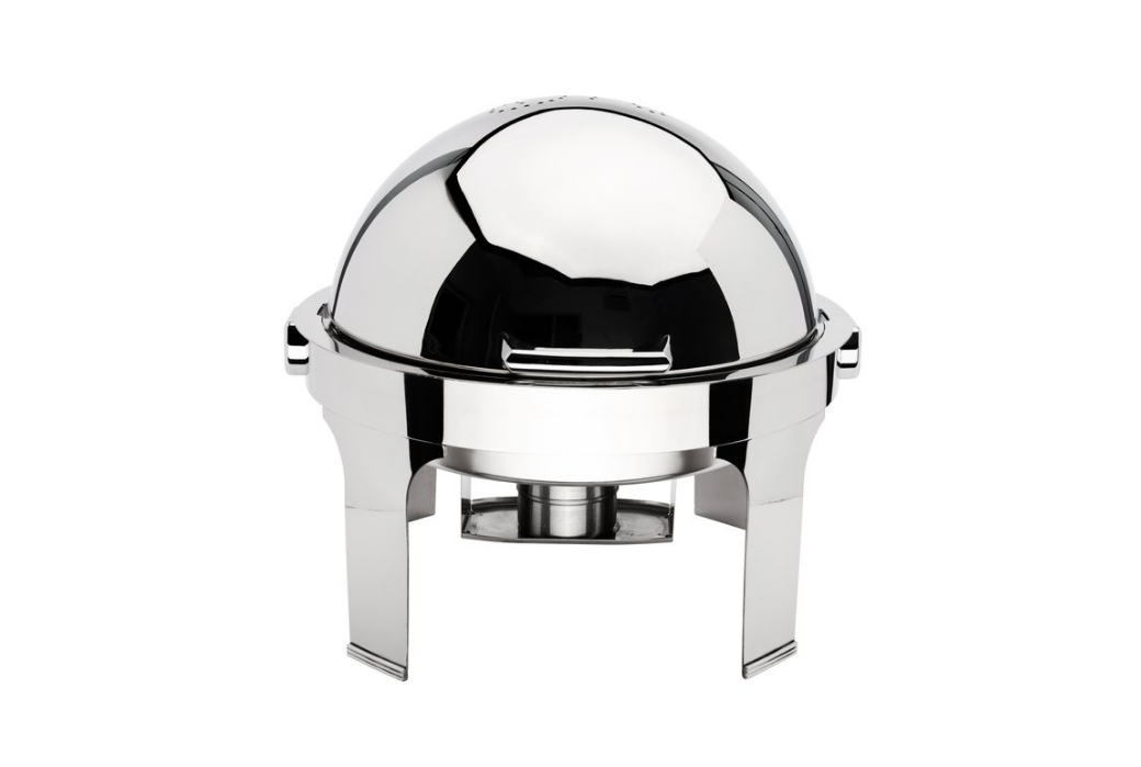 Browne Foodservice Harmony Round Chafer 7qt/6.6l with Rroll Top Cover (575176)