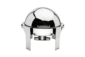 Browne Foodservice Harmony Round Chafer 7qt/6.6l with Rroll Top Cover (575176)