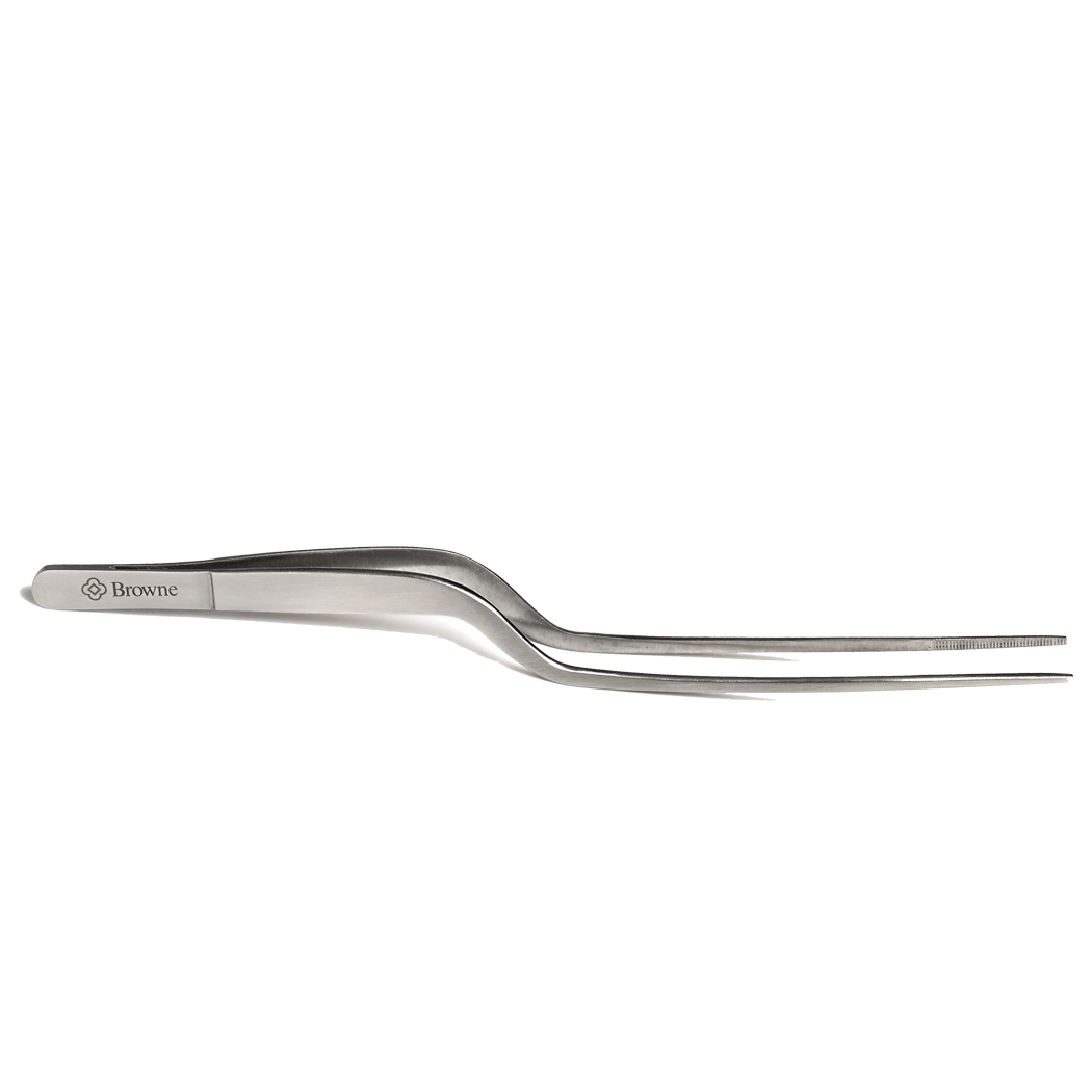 Browne Foodservice Precision Tong Offset SS 8"/20.32cm 57517 (Pack of 3)