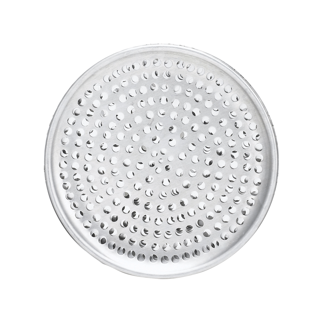 Browne Foodservice Pizza Tray Aluminum 12"/30.5cm - Perforated 575352 (Pack of 12)