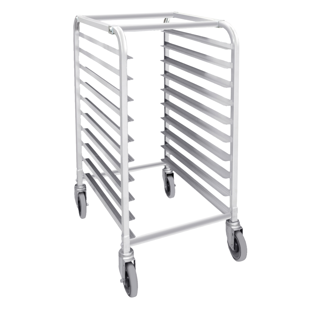 Browne Foodservice Bun Pan Rack 10-Tier End Loading 26x20.25x38.5"/66x51x98cm Aluminum 589110