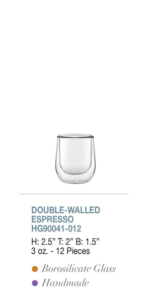 Hospitality Brands Double Walled Whiskey (Pack of 12) HG90041-012