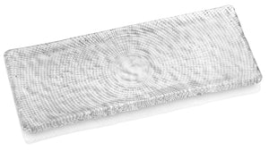 IVV Glassmakers Italia DIAMANTE' RECTANGULAR TRAY 12,2x4,9 inch. CLEAR 6902.1