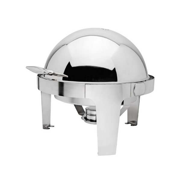 Browne Foodservice Rondo Round Chafer 7 qt (6.6L) With Roll Top Cover 575138