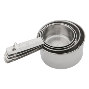 Browne Foodservice Measuring Cup Set SS w/Solid Handles 746107 (Pack of 12)