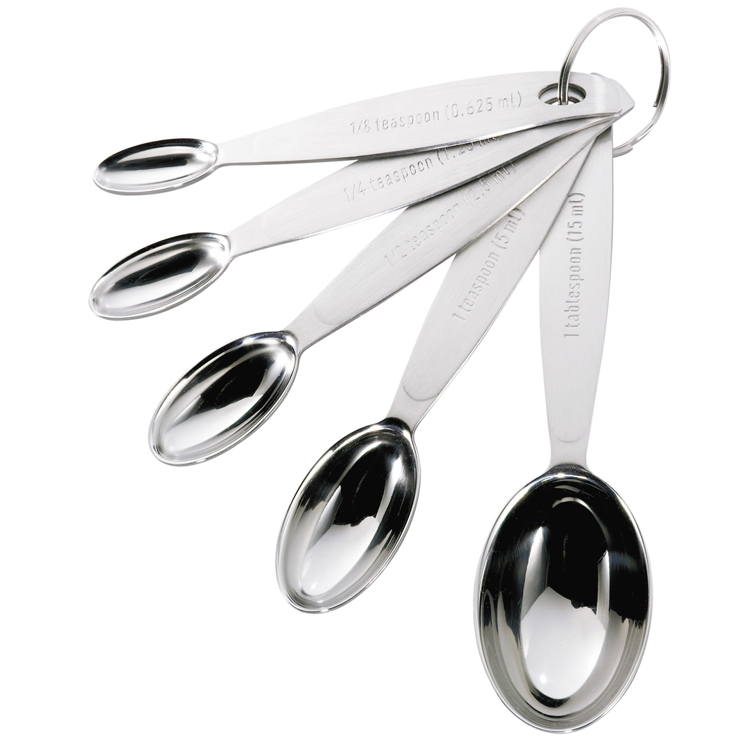 Browne Foodservice CUISIPRO Measuring Spoon 5pc Set SS 747002