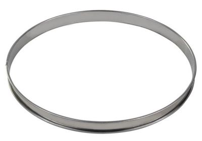 GOBEL St/st tart ring - Rolled edges - 4/10 thickness - Ø320 mm / h20 mm 824994