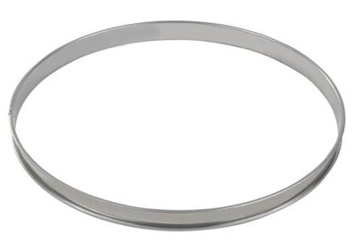 GOBEL St/st deep tart ring - Rolled edges - 4/10 thickness - Ø320 mm / h27 mm 834994