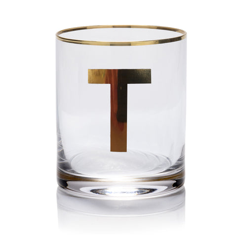IVV Glassmakers Italia REBUS TUMBLER T GOLD DECORATION oz.13,52 8414.22