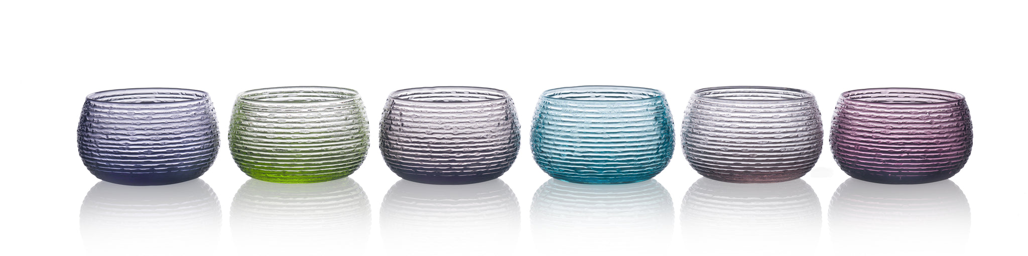 IVV Glassmakers Italia MULTICOLOR SET 6  INDIVIDUAL BOWL INCH 4,1 ASSORTED COLORS OZ 10,1 8549.1 8549.1