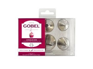 Gobel Stainless Steel Crystal Box Set of 6 Pcs Icing Tips Assorted (888002)