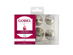 Gobel Stainless Steel Crystal Box Set of 6 Pcs Icing Tips Assorted 888002