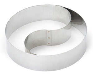 Gobel St/st Duo Mousse Ring Withremovable Divider - Thickness 10/10th - Ø180 Mm H45 Mm 890650