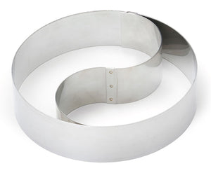Gobel St/st Duo Mousse Ring With removable Divider - Thickness 10/10th - Ø180 Mm H45 Mm (890650)