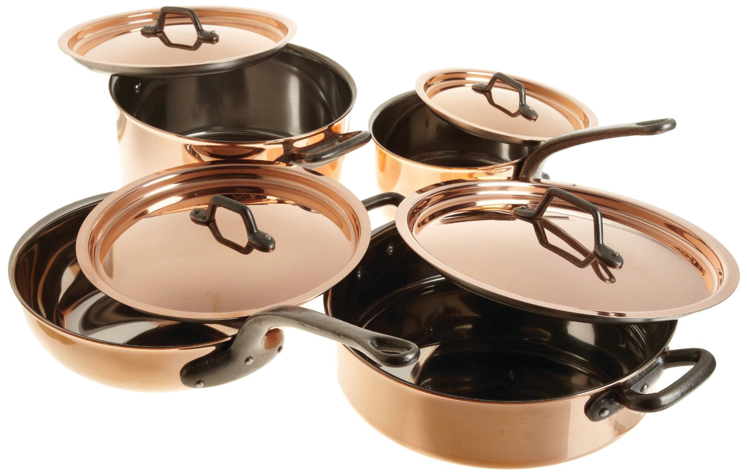 Matfer Bourgeat Copper Cookware Set, Set of 8 Piece (915901)