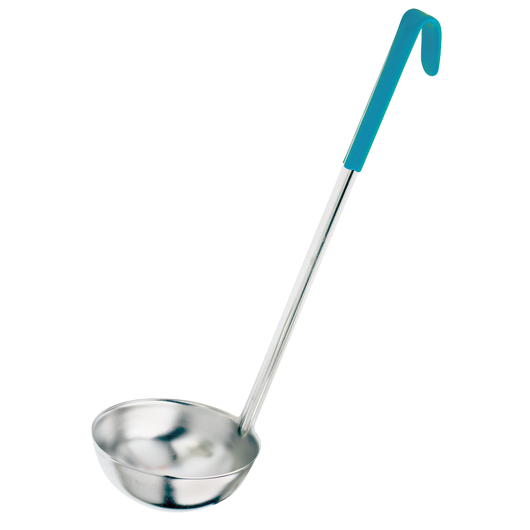 Browne Foodservice 6oz Ladle w/Teal Coated Handle 9946TL