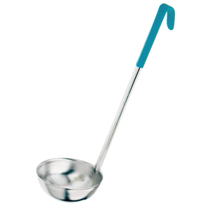 Browne Foodservice 6oz Ladle w/Teal Coated Handle 9946TL