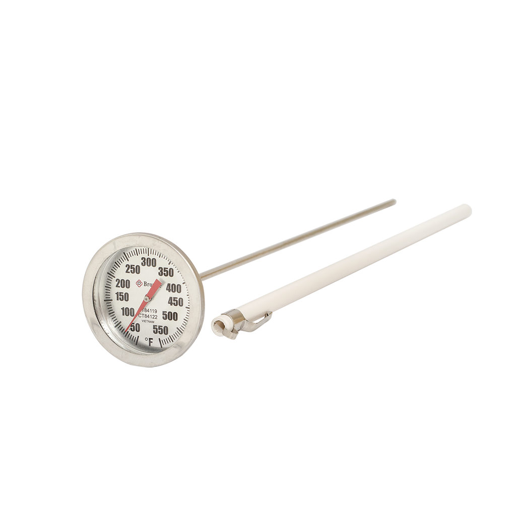 Browne Foodservice 8" Candy/DeepFry Thermometer (50F/550F) CT84119 (Pack of 4)
