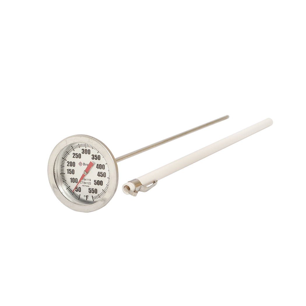 Browne Foodservice 8" Candy/DeepFry Thermometer (50F/550F) CT84119 (Pack of 4)