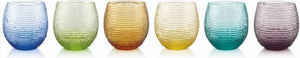IVV Glassmakers Italia MULTICOLOR SET OF 6 TUMBLERS ASSORTED COLOURS IN GIFT BOX oz. 8,5 5652.1