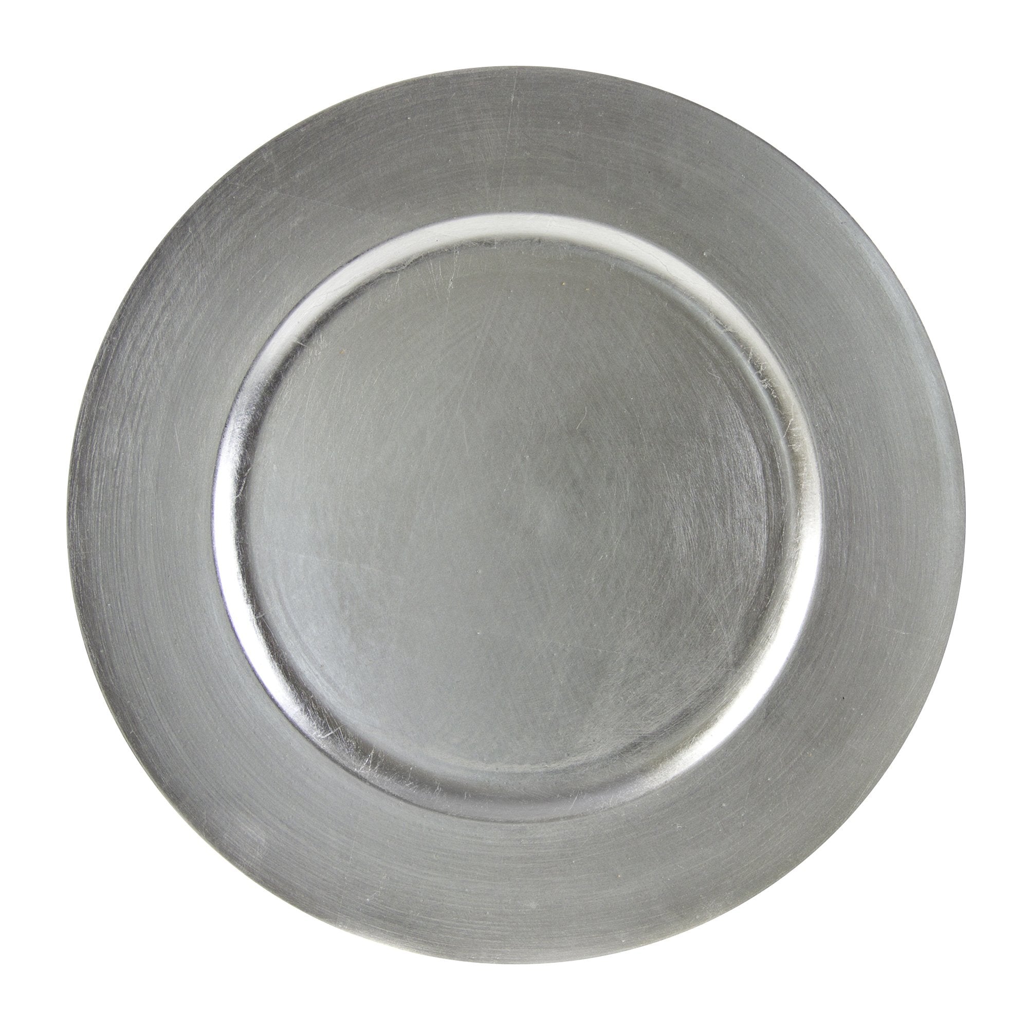 Chargers, Lacquer Round Charger Silver  (24/Case) - iFoodservice Online