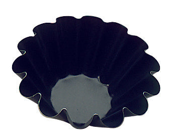 Matfer Bourgeat Exopan® Steel Brioche Mold, Nonstick, 10 Flute, 3 1/2", Pack of 12 (330626)