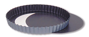 Matfer Bourgeat Exopan® Steel Tart Mold With Removable Bottom Nonstick Fluted 9 1/2" (332225)