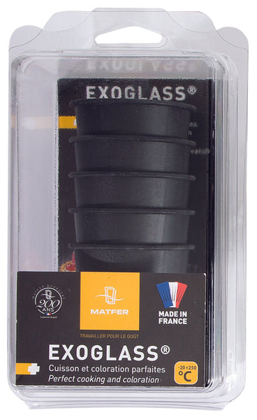 Matfer Bourgeat Exoglass Baba Molds, Nonstick, 2 1/2", Pack of 6 (345594)
