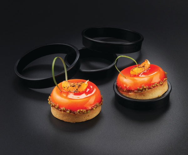 Matfer Bourgeat Exoglass® Tart Rings, 3", Pack of 6 346704