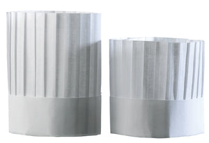 Matfer Bourgeat Disposable Chefs Hats, 30 Pleats, 8 3/4", Pack of 10  760331